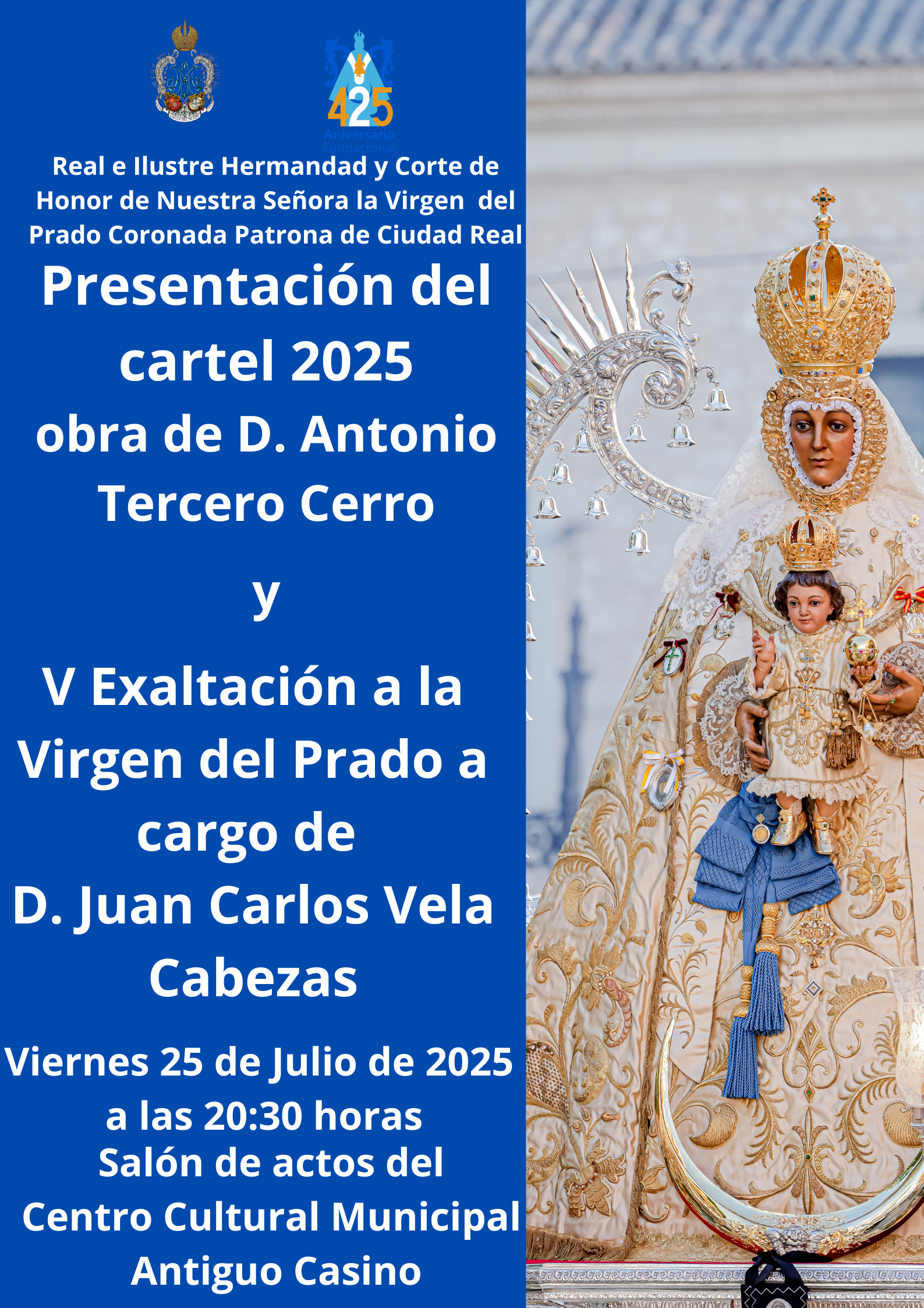 VIDEO DE LA V EXALTACIÓN A LA VIRGEN DEL PRADO A CARGO DE JUAN CARLOS VELA CABEZAS